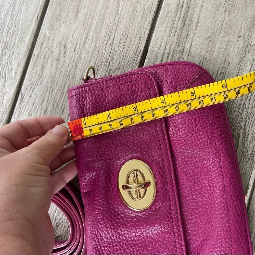 Halogen Raspberry Leather Crossbody Bag